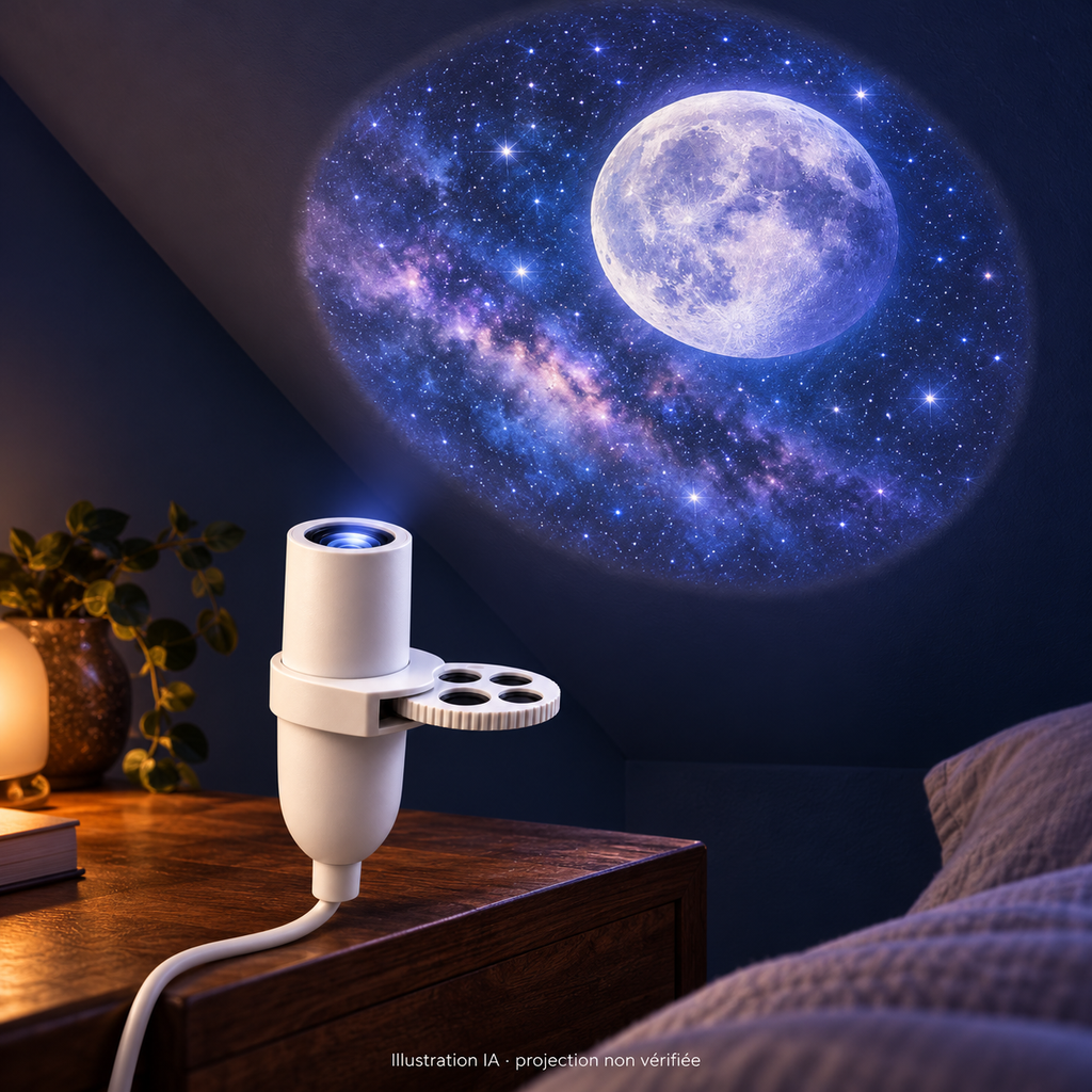 Projecteur galactique USB avec diapositives à motifs